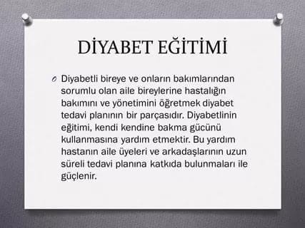 Diyabet Eğitimi Önemlidir